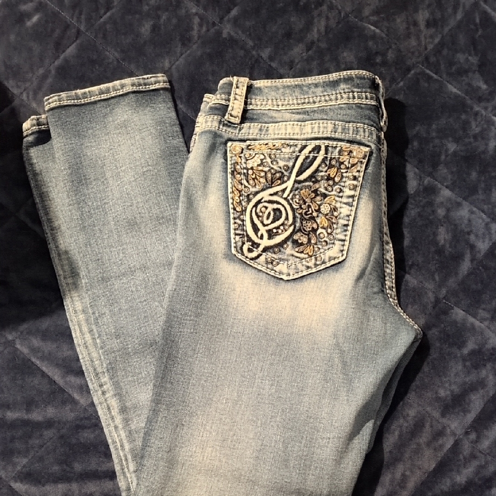 Embroidered Light Blue Women's Jeans